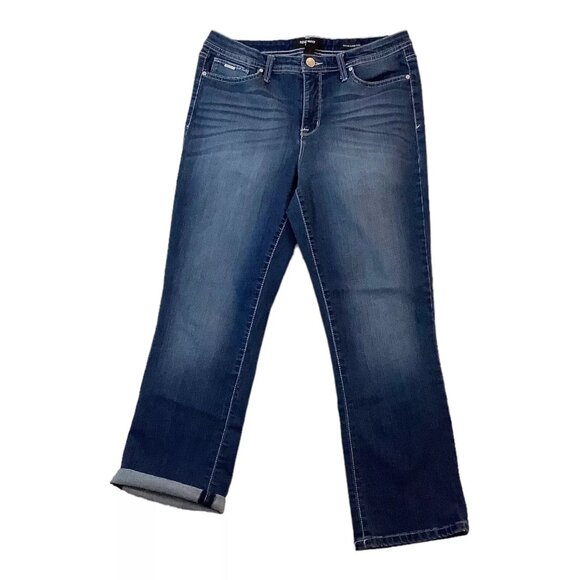 Nine West Taylor Cuffed Capri Blue Jeans Women's Size Missy 10 - Picture 2 of 13